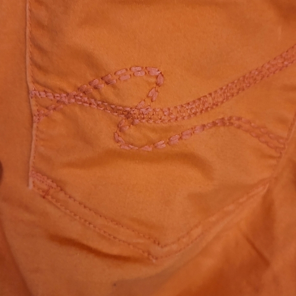 Klip Jeans Apricot Orange 5 Pocket Lightweight Jeans Rhinestone Accented Sz 24 - Picture 5 of 10